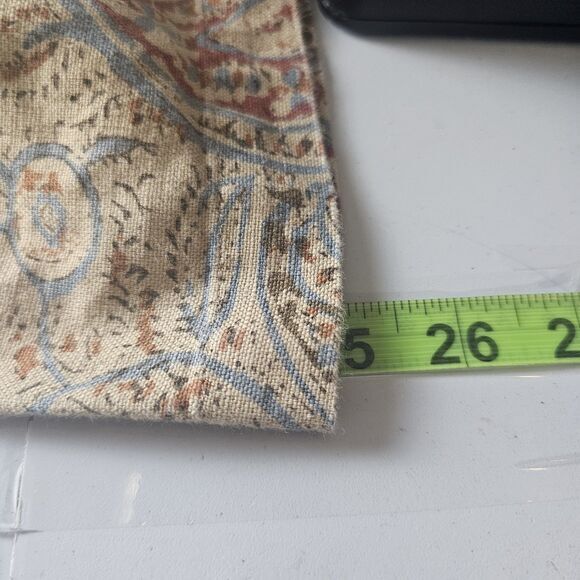 Vtg Lauren Ralph Lauren Pants Women's Size 16 Linen Blend‎ Beige Paisley Preppy - Picture 8 of 10